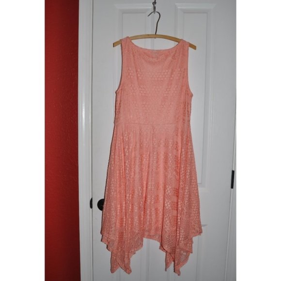 TORRID Blush Allover Lace Hanky Dress L/12 NEW NWT - Picture 5 of 8